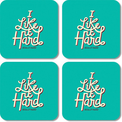 

Crackndeal Square Medium Density Fibreboard Coaster Set(Pack of 4), Multicolor