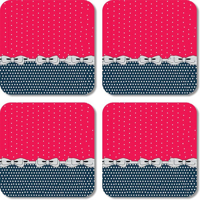 

Crackndeal Square Medium Density Fibreboard Coaster Set(Pack of 4), Multicolor