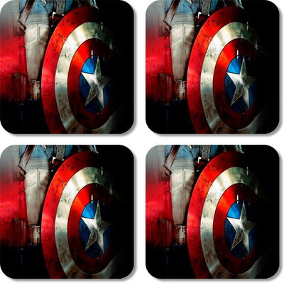 

Crackndeal Square Medium Density Fibreboard Coaster Set(Pack of 4), Multicolor