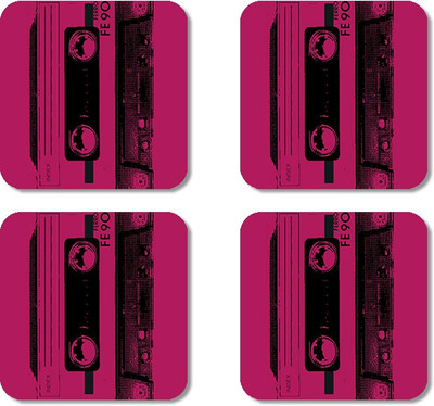 

Crackndeal Square Medium Density Fibreboard Coaster Set(Pack of 4), Multicolor