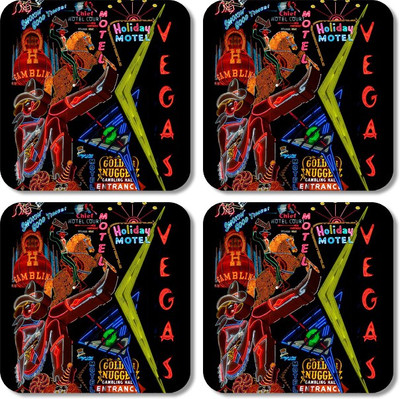 

Crackndeal Square Medium Density Fibreboard Coaster Set(Pack of 4), Multicolor