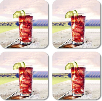 

Crackndeal Square Medium Density Fibreboard Coaster Set(Pack of 4), Multicolor
