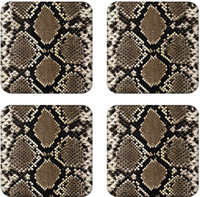 

Crackndeal Square Medium Density Fibreboard Coaster Set(Pack of 4), Multicolor