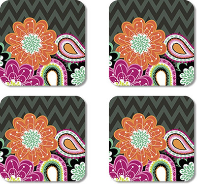 

Crackndeal Square Medium Density Fibreboard Coaster Set(Pack of 4), Multicolor