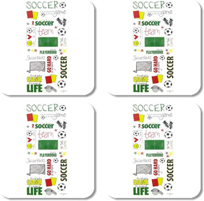 

Crackndeal Square Medium Density Fibreboard Coaster Set(Pack of 4), Multicolor
