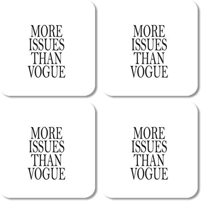 

Crackndeal Square Medium Density Fibreboard Coaster Set(Pack of 4), Multicolor