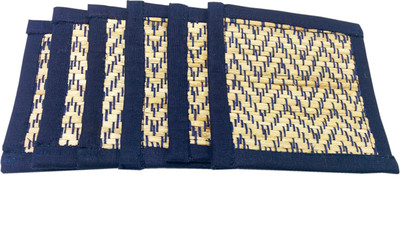 

Rope International Square Jute Coaster Set(Pack of 6), Blue