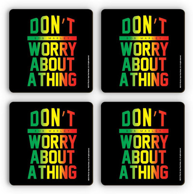 

Bravado Square Medium Density Fibreboard Coaster Set(Pack of 4), Multicolor