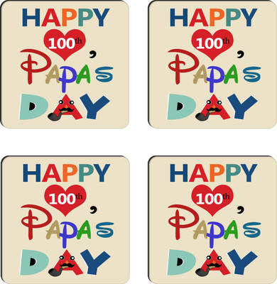 

Tied Ribbons Square Wood Coaster Set(Pack of 4), Multicolor