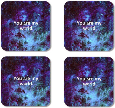

Crackndeal Square Medium Density Fibreboard Coaster Set(Pack of 4), Multicolor