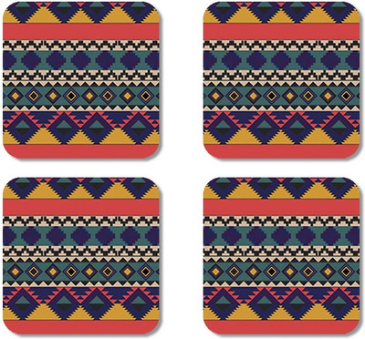 

Crackndeal Square Medium Density Fibreboard Coaster Set(Pack of 4), Multicolor