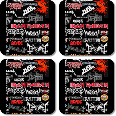 

Crackndeal Square Medium Density Fibreboard Coaster Set(Pack of 4), Multicolor