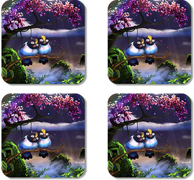 

Crackndeal Square Medium Density Fibreboard Coaster Set(Pack of 4), Multicolor