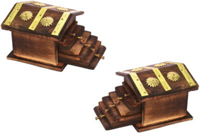 

Craftatoz Triangle Wood Coaster Set(Pack of 12), Brown