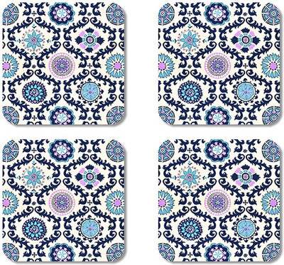 

Crackndeal Square Medium Density Fibreboard Coaster Set(Pack of 4), Multicolor