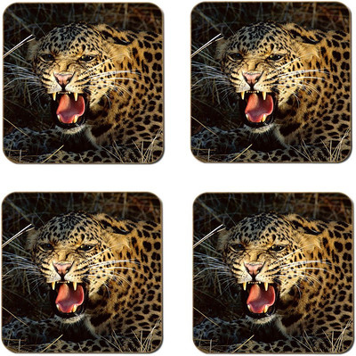 

Instyler Square Medium Density Fibreboard Coaster(Pack of 4), Multicolor