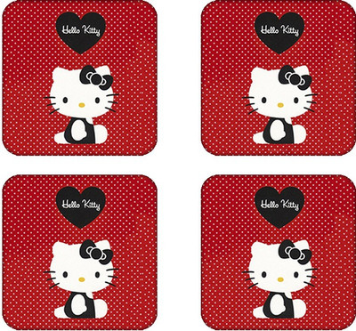 

Crackndeal Square Medium Density Fibreboard Coaster Set(Pack of 4), Multicolor