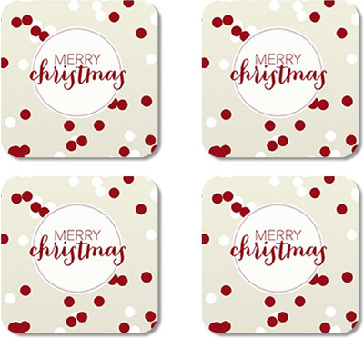 

Crackndeal Square Medium Density Fibreboard Coaster Set(Pack of 4), Multicolor
