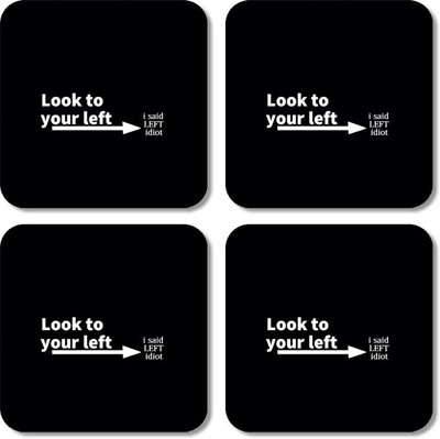 

Crackndeal Square Medium Density Fibreboard Coaster Set(Pack of 4), Multicolor