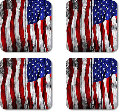 

Crackndeal Square Medium Density Fibreboard Coaster Set(Pack of 4), Multicolor