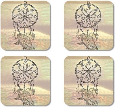 

Crackndeal Square Medium Density Fibreboard Coaster Set(Pack of 4), Multicolor