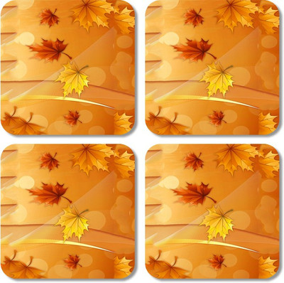 

Crackndeal Square Medium Density Fibreboard Coaster Set(Pack of 4), Multicolor