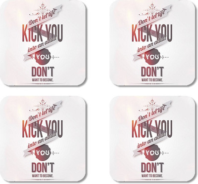 

Crackndeal Square Medium Density Fibreboard Coaster Set(Pack of 4), Multicolor