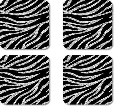 

Crackndeal Square Medium Density Fibreboard Coaster Set(Pack of 4), Multicolor