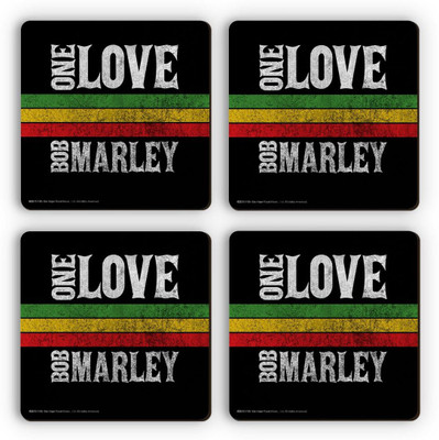 

Bravado Square Medium Density Fibreboard Coaster Set(Pack of 4), Multicolor