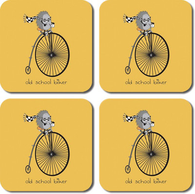 

Crackndeal Square Medium Density Fibreboard Coaster Set(Pack of 4), Multicolor