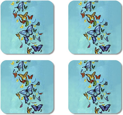 

Crackndeal Square Medium Density Fibreboard Coaster Set(Pack of 4), Multicolor