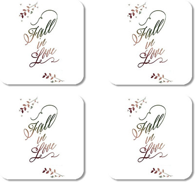 

Crackndeal Square Medium Density Fibreboard Coaster Set(Pack of 4), Multicolor