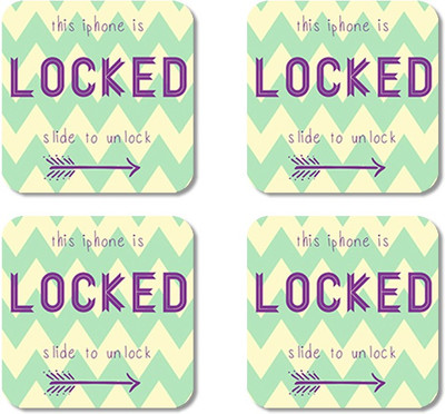 

Crackndeal Square Medium Density Fibreboard Coaster Set(Pack of 4), Multicolor