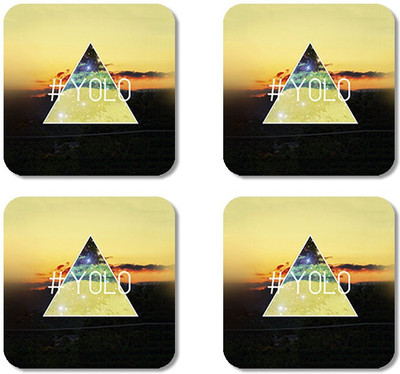 

Crackndeal Square Medium Density Fibreboard Coaster Set(Pack of 4), Multicolor