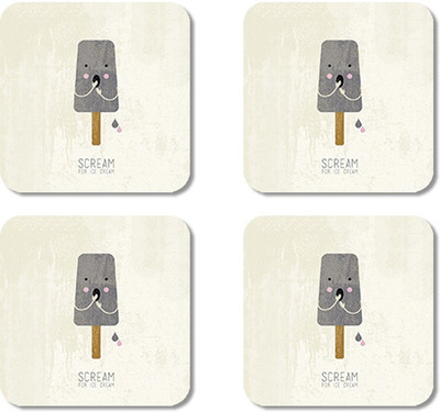 

Crackndeal Square Medium Density Fibreboard Coaster Set(Pack of 4), Multicolor