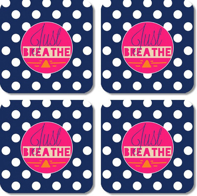 

Crackndeal Square Medium Density Fibreboard Coaster Set(Pack of 4), Multicolor