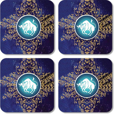 

Crackndeal Square Medium Density Fibreboard Coaster Set(Pack of 4), Multicolor