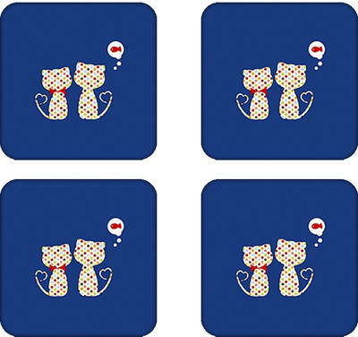 

Crackndeal Square Medium Density Fibreboard Coaster Set(Pack of 4), Multicolor