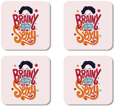 

Crackndeal Square Medium Density Fibreboard Coaster Set(Pack of 4), Multicolor