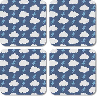 

Crackndeal Square Medium Density Fibreboard Coaster Set(Pack of 4), Multicolor