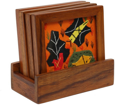 22% OFF on Indikala Square Wood, Glass Coaster Set(Pack of 4) 22% OFF on Indikala Square Wood, Glass Coaster Set(Pack of 4)