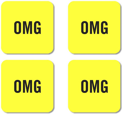 

Crackndeal Square Medium Density Fibreboard Coaster Set(Pack of 4), Multicolor