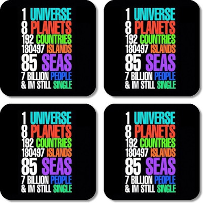 

Crackndeal Square Medium Density Fibreboard Coaster Set(Pack of 4), Multicolor