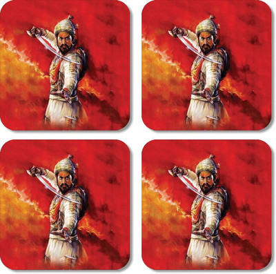 

Crackndeal Square Medium Density Fibreboard Coaster Set(Pack of 4), Multicolor