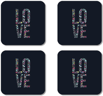 

Crackndeal Square Medium Density Fibreboard Coaster Set(Pack of 4), Multicolor