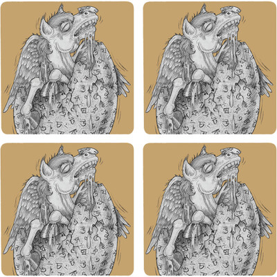 50% OFF on Posterboy Square Medium Density Fibreboard Coaster Set(Pack of 4)