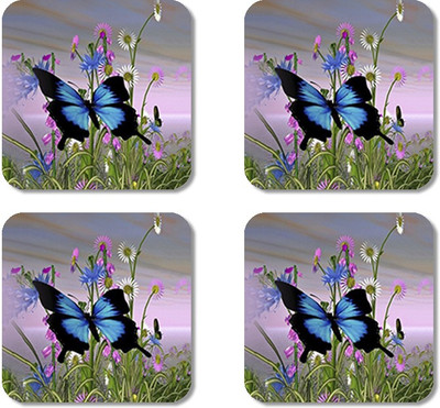 

Crackndeal Square Medium Density Fibreboard Coaster Set(Pack of 4), Multicolor