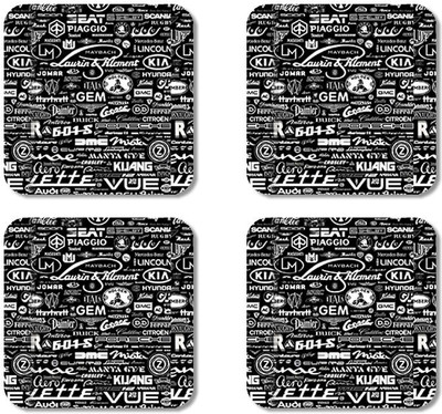 

Crackndeal Square Medium Density Fibreboard Coaster Set(Pack of 4), Multicolor