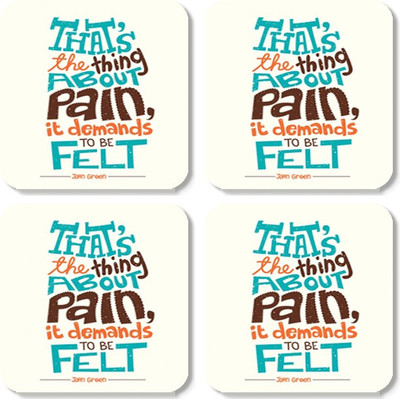 

Crackndeal Square Medium Density Fibreboard Coaster Set(Pack of 4), Multicolor