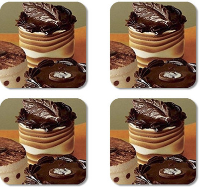 

Crackndeal Square Medium Density Fibreboard Coaster Set(Pack of 4), Multicolor